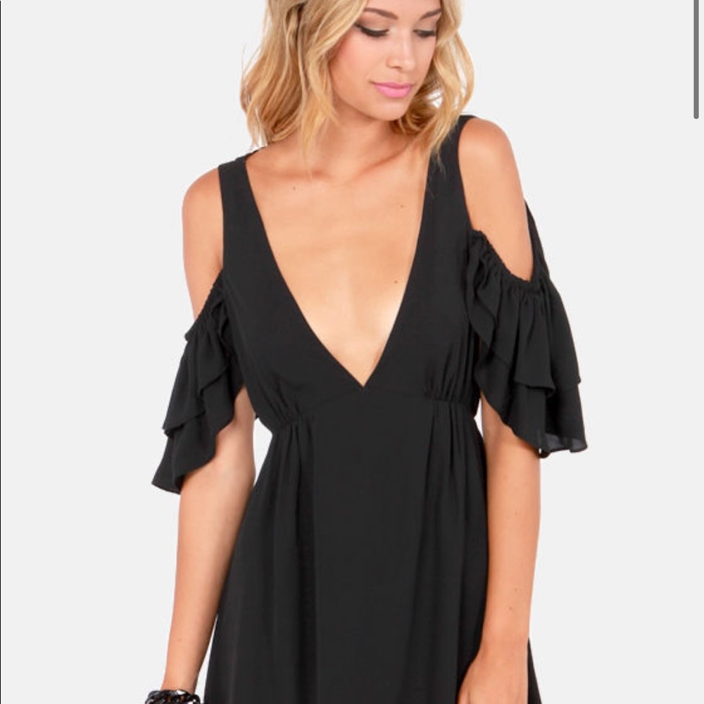 Lulu’s Salsa Dancer Backless Black Dress